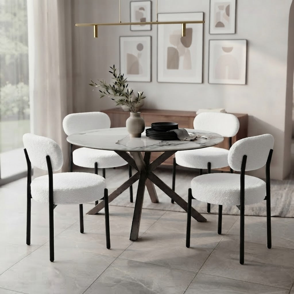 Comedor Circular 120cm + sillas MK