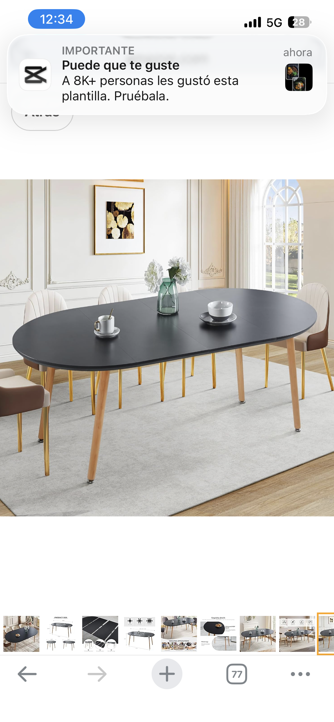 MESA expandible 100cm a 180cm