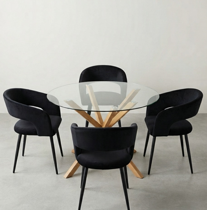COMEDOR 120CM + 4 SITIAL SIENA
