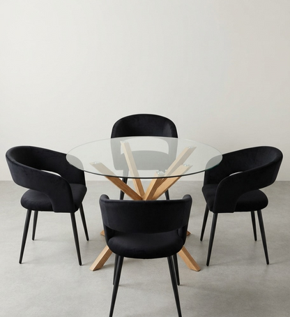 COMEDOR 120CM + 4 SITIAL SIENA