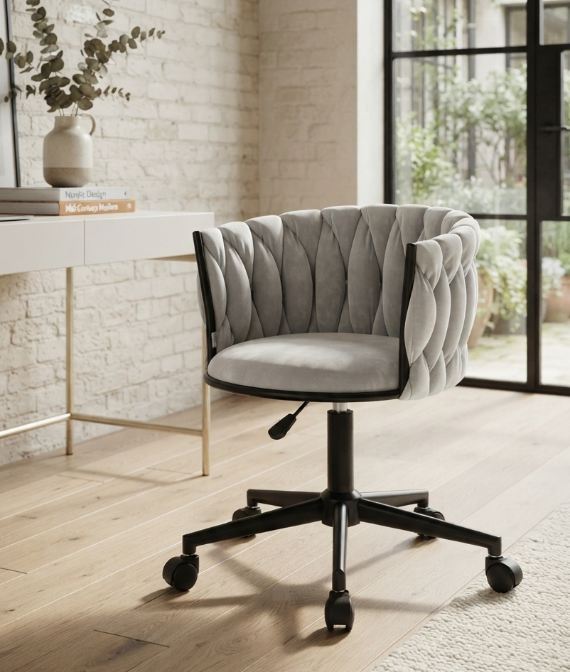 SILLA ESCRITORIO QUEEN BASE NEGRA