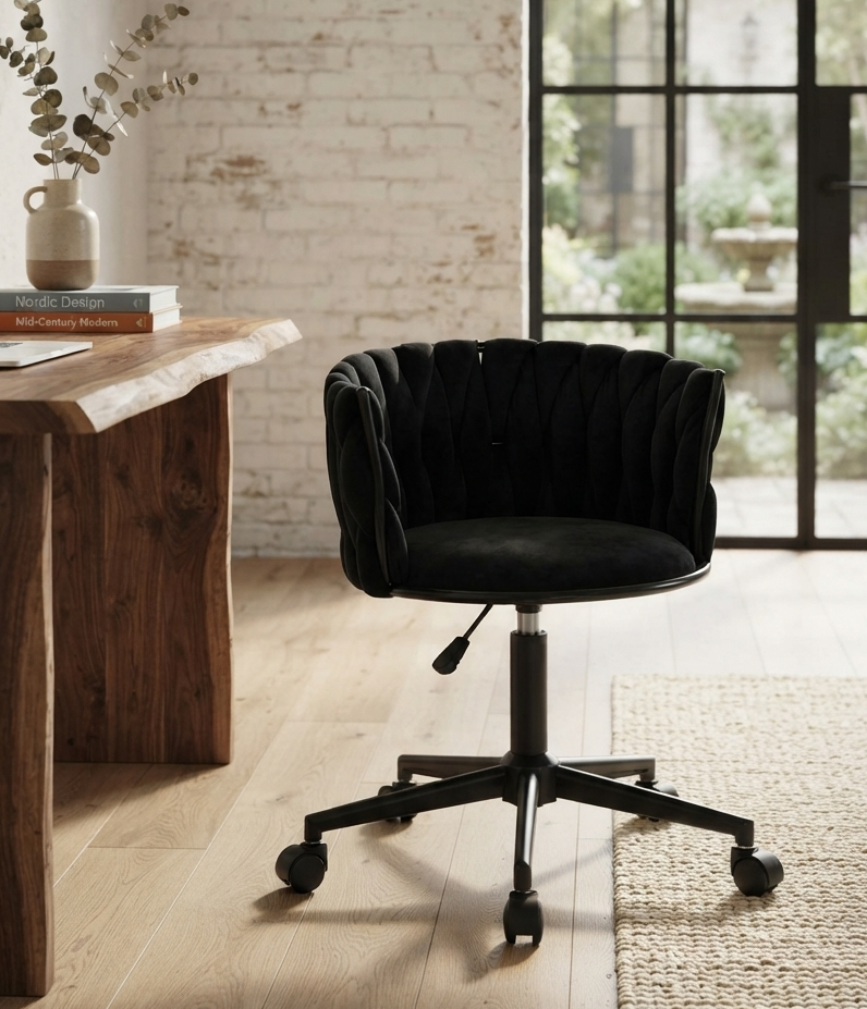 SILLA ESCRITORIO QUEEN BASE NEGRA