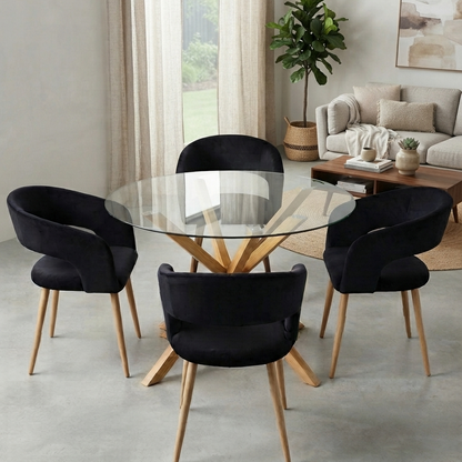 COMEDOR 100CM + 4 SITIAL SIENA