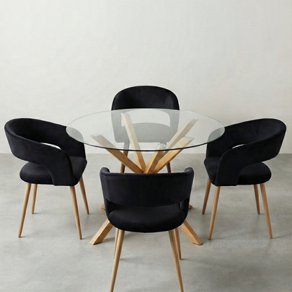 COMEDOR 100CM + 4 SITIAL SIENA