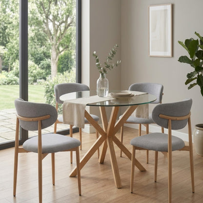 COMEDOR 100CM + 4 SILLAS DIANA