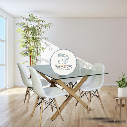 JUEGO COMEDOR 140X90 + SILLAS BUCKLE