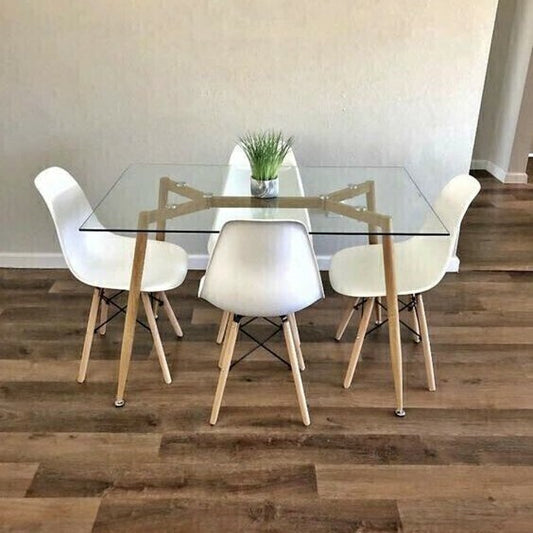 JUEGO COMEDOR 120x80 BILBAO + SILLAS EAMES