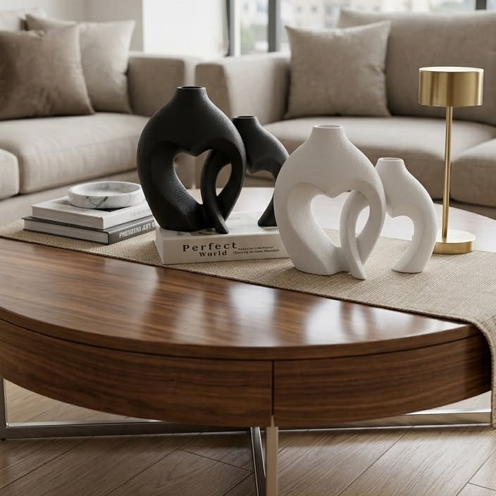 PACK 2 FLORERO DE CERAMICA CORAZON