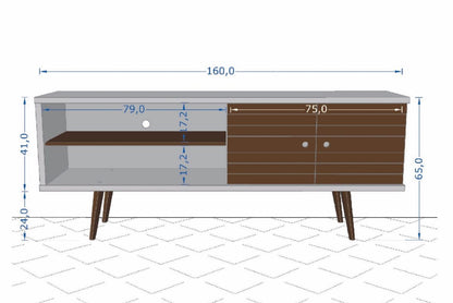 Rack Tv 70" Onix Canela Blanco Invierno
