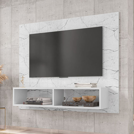 Panel Rack Tv 42 Viena Blanco Marmol