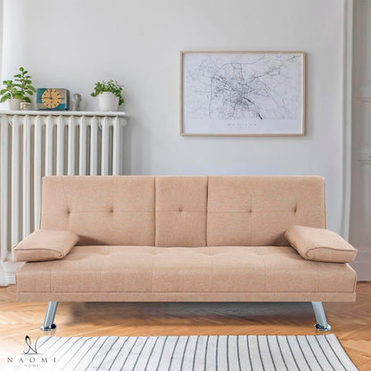 Sofá Cama Apoyabrazos - Lino Beige