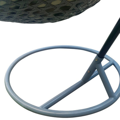 Silla Reposera Colgante Ovalada Gris