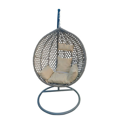 Silla Reposera Colgante Ovalada Gris