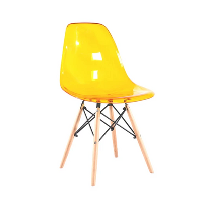 JUEGO COMEDOR 120x80 + SILLAS EAMES TRANSPARENTES